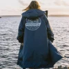 Waves Recycelter Sherpa Gefütterter Surf-Poncho - Tiefes Marineblau