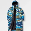 Waves Recycelter Sherpa Gefütterter Surf-Poncho - Bergszenen-Khaki