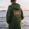 Waves Recycelter Sherpa Gefütterter Surf-Poncho - Khaki