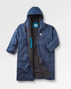 Waves Recycelter Sherpa Gefütterter Surf-Poncho - Tiefes Marineblau