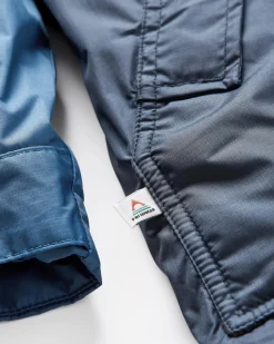 Waves Recycelter Sherpa Gefütterter Surf-Poncho - Dunkles Denim/ Tiefes Marineblau