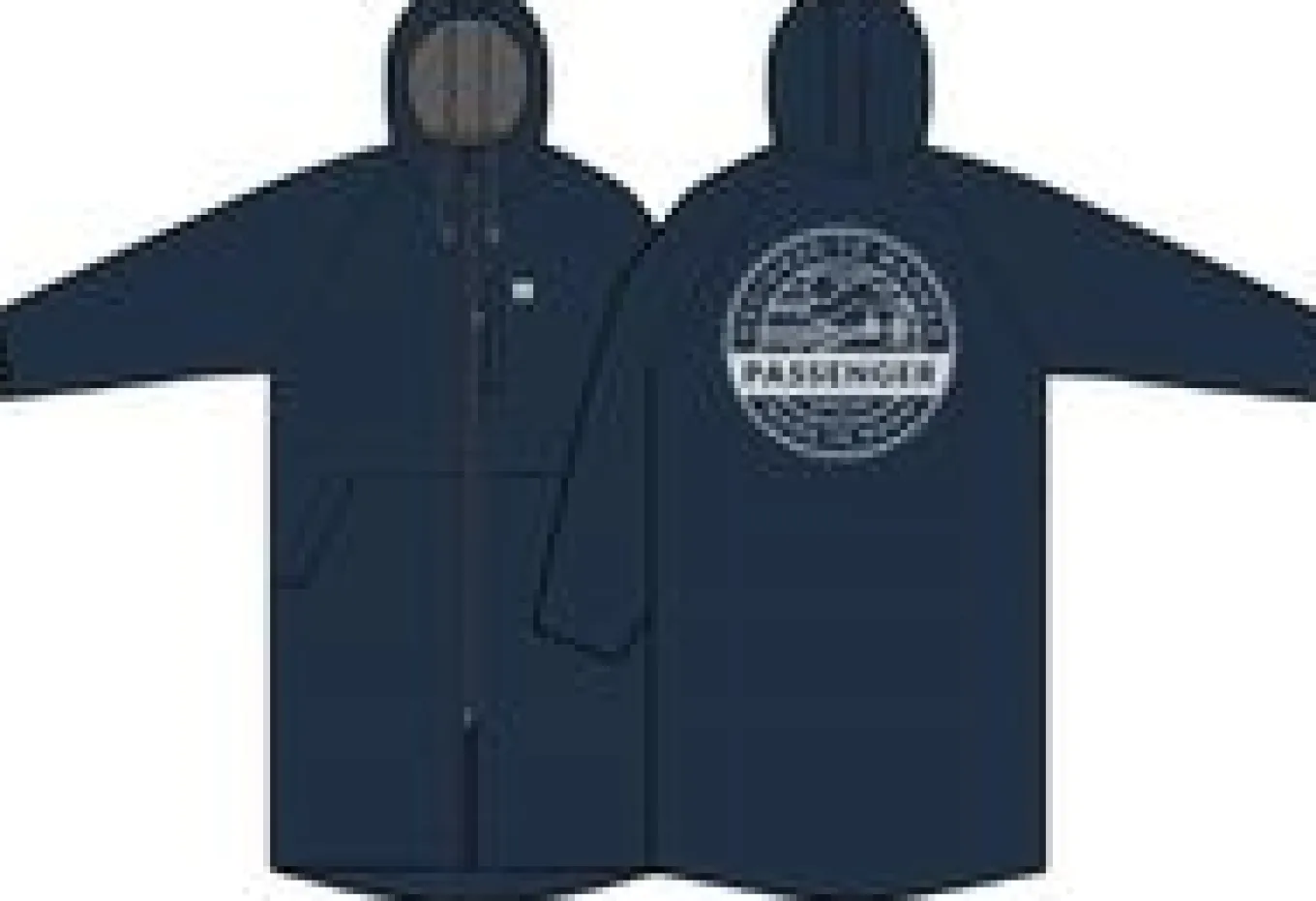 Waves Recycelter Sherpa Gefütterter Surf-Poncho - Tiefes Marineblau