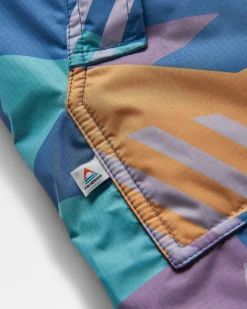 Waves Recycelter Sherpa Gefütterter Surf Poncho - Tiefblaues Camo