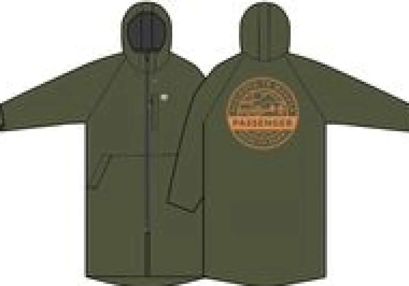 Waves Recycelter Sherpa Gefütterter Surf-Poncho - Khaki