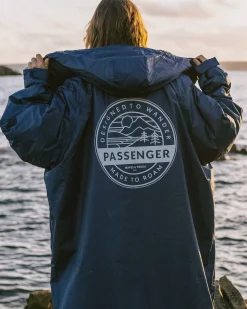 Waves Recycelter Sherpa Gefütterter Surf-Poncho - Tiefes Marineblau