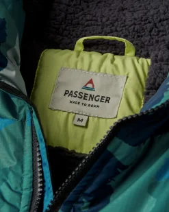 Waves Recycelter Sherpa Gefütterter Surf-Poncho - Alpen-Tarnung Regenwald