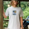 Waves u0026 Trees Bio-Baumwoll-T-Shirt - Grau Blau