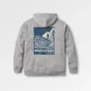 Waves u0026 Trees Bio-Baumwoll-Hoodie - Stahlgrau