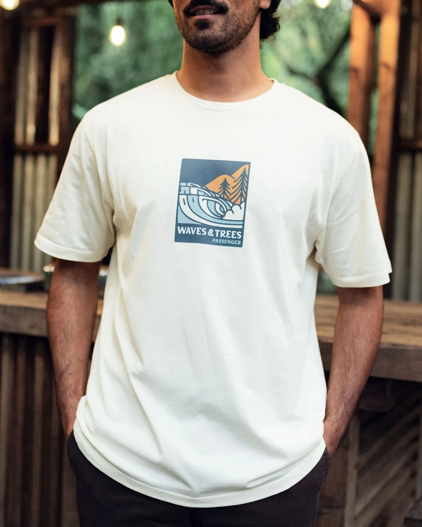 Waves u0026 Trees Bio-Baumwoll-T-Shirt - Birke