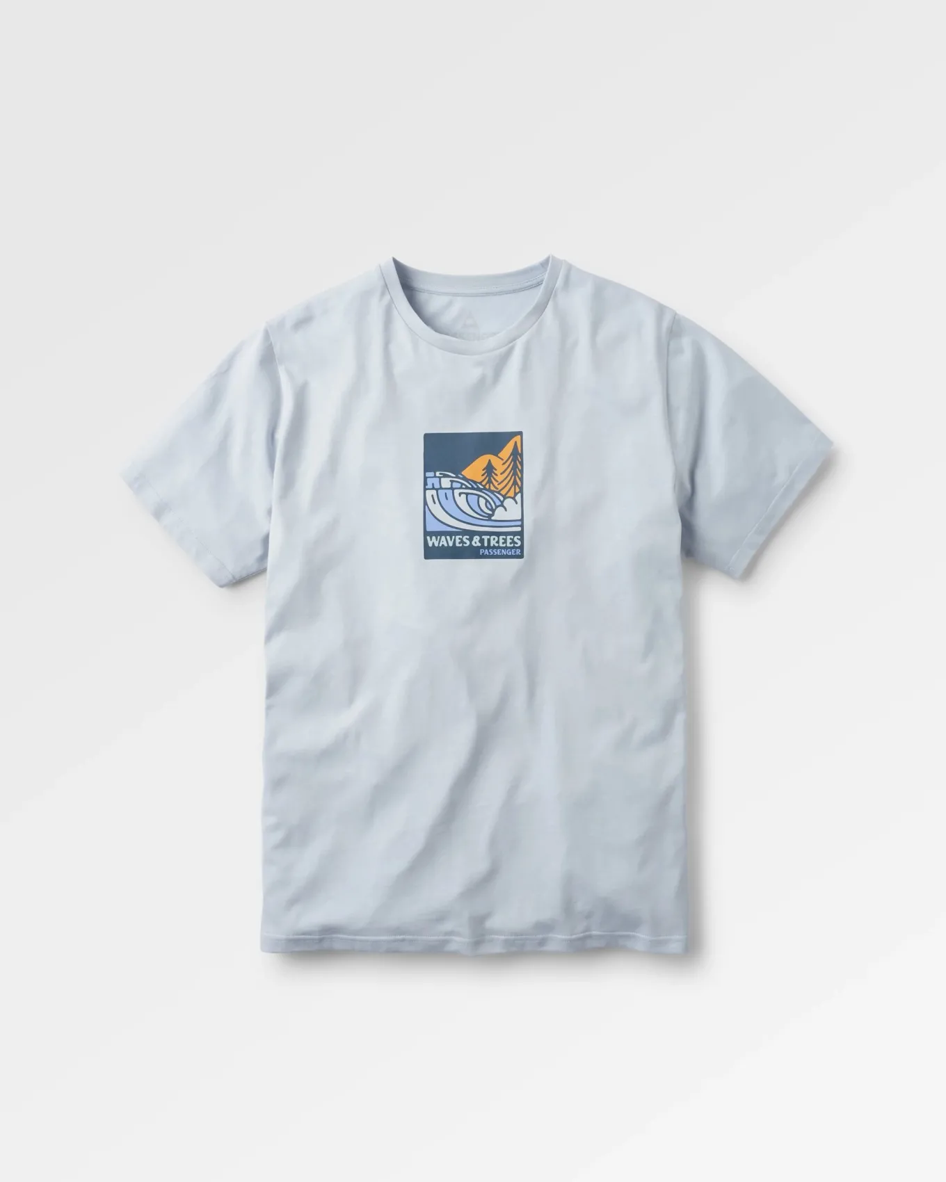 Waves u0026 Trees Bio-Baumwoll-T-Shirt - Grau Blau