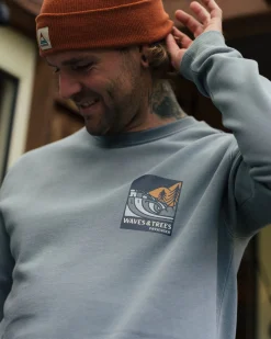 Waves u0026 Trees Bio-Baumwoll-Sweatshirt - Stürmische See