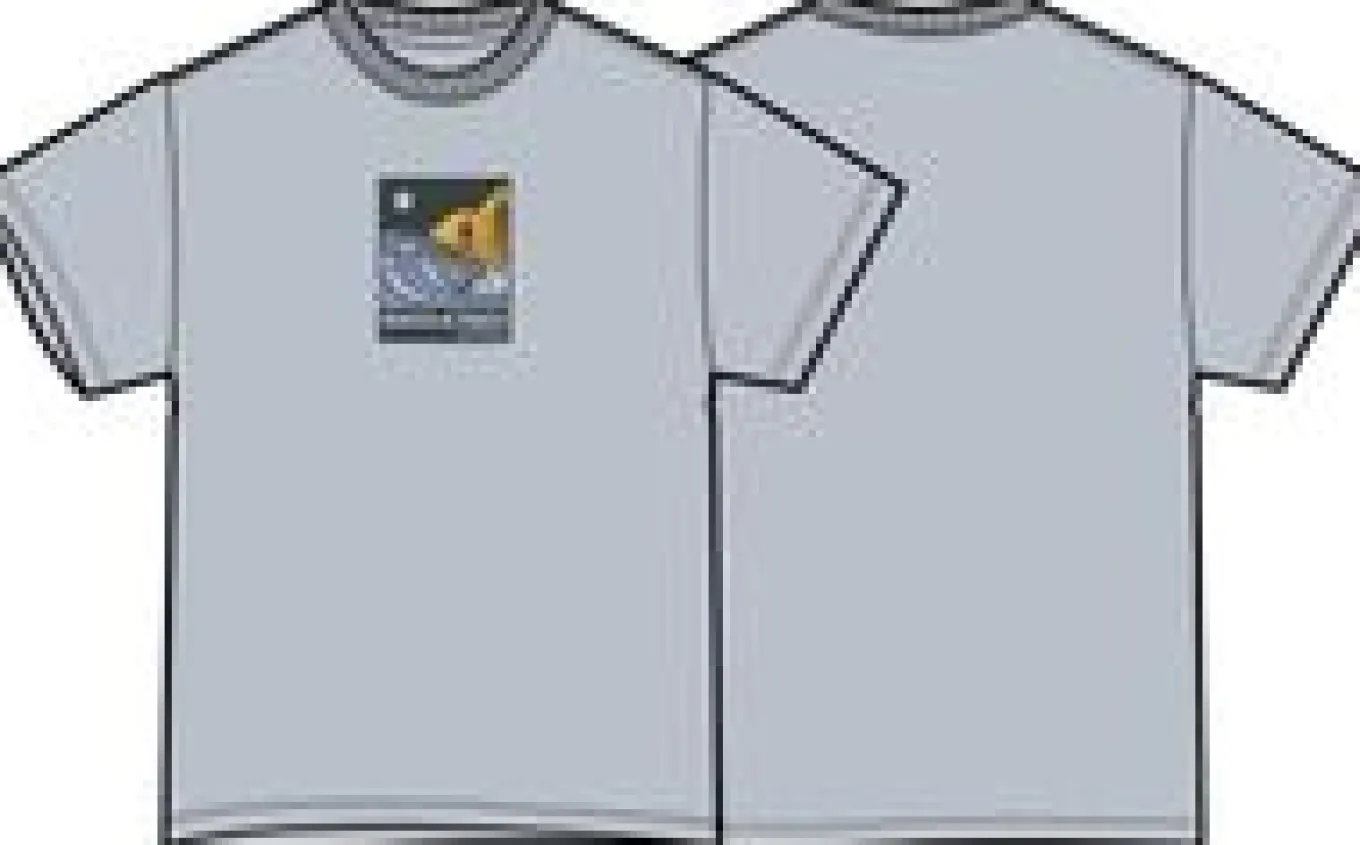 Waves u0026 Trees Bio-Baumwoll-T-Shirt - Grau Blau