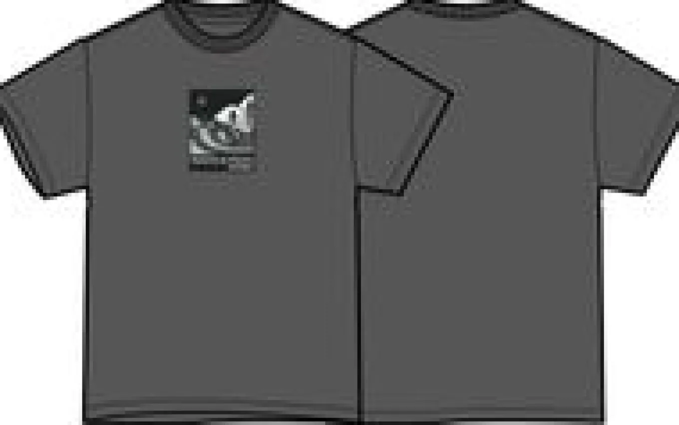 Waves u0026 Trees Bio-Baumwoll-T-Shirt - Holzkohle
