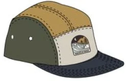 Waves u0026 Trees Recycelte 5-Panel-Kappe - Khaki