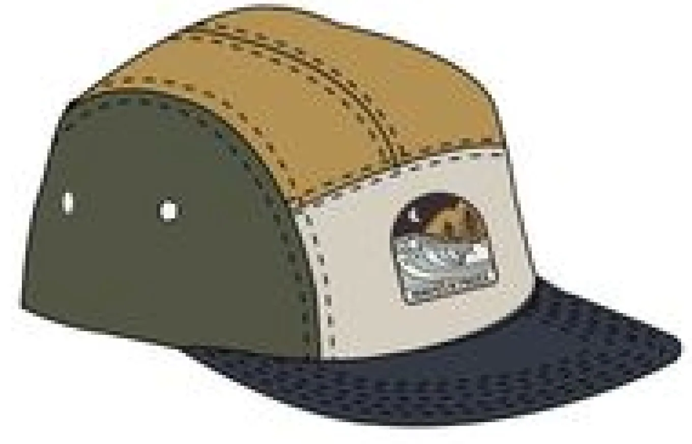 Waves u0026 Trees Recycelte 5-Panel-Kappe - Khaki