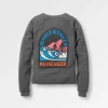 Waves u0026 Trees Recyceltes Baumwoll-Sweatshirt - Holzkohle
