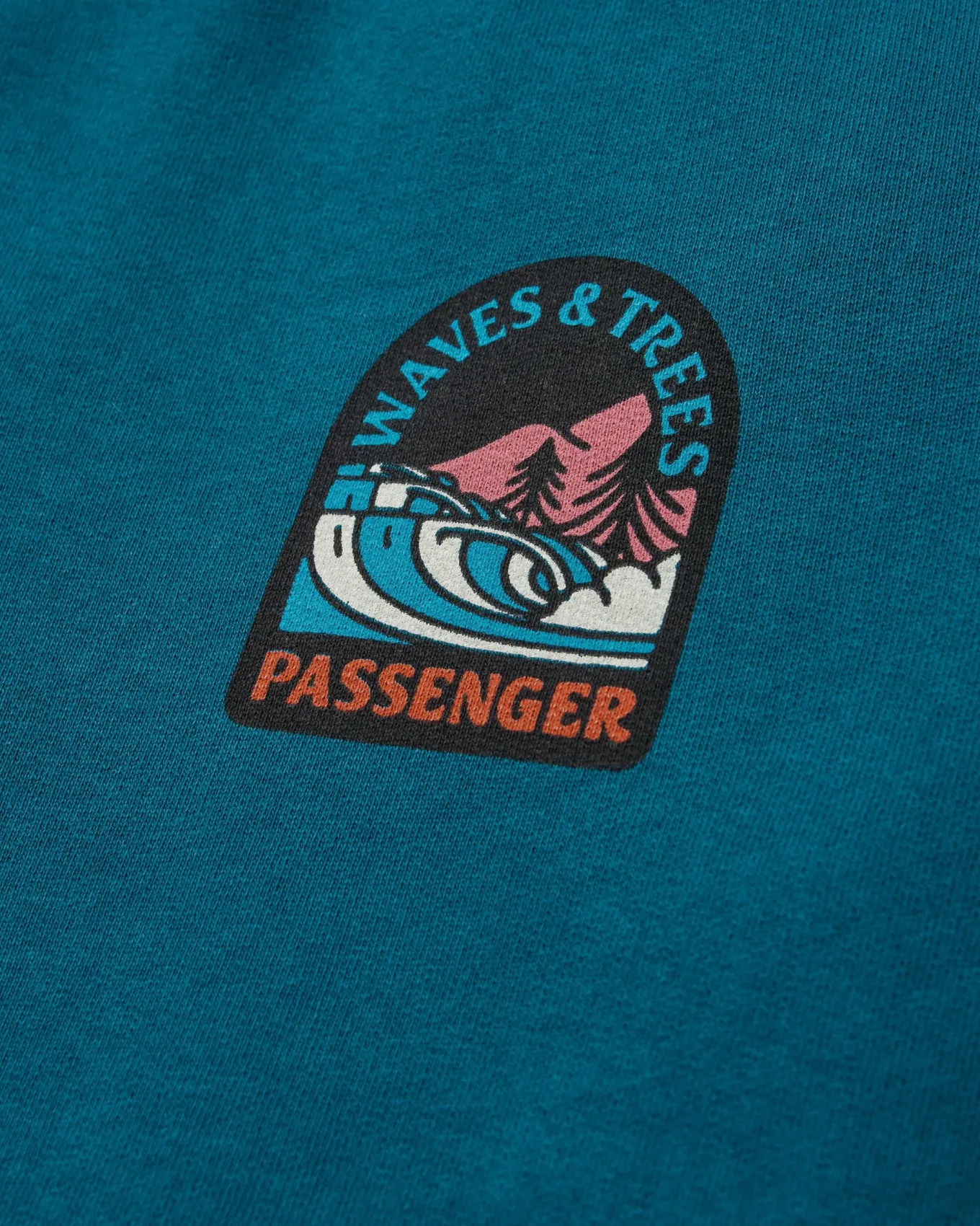 Waves u0026 Trees Recyceltes Baumwoll-Sweatshirt - Gezeitenblau