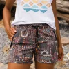 Way Out Recycelte Allzweck-Shorts - Vintage Patchwork Schwarz/Mehrfarbig