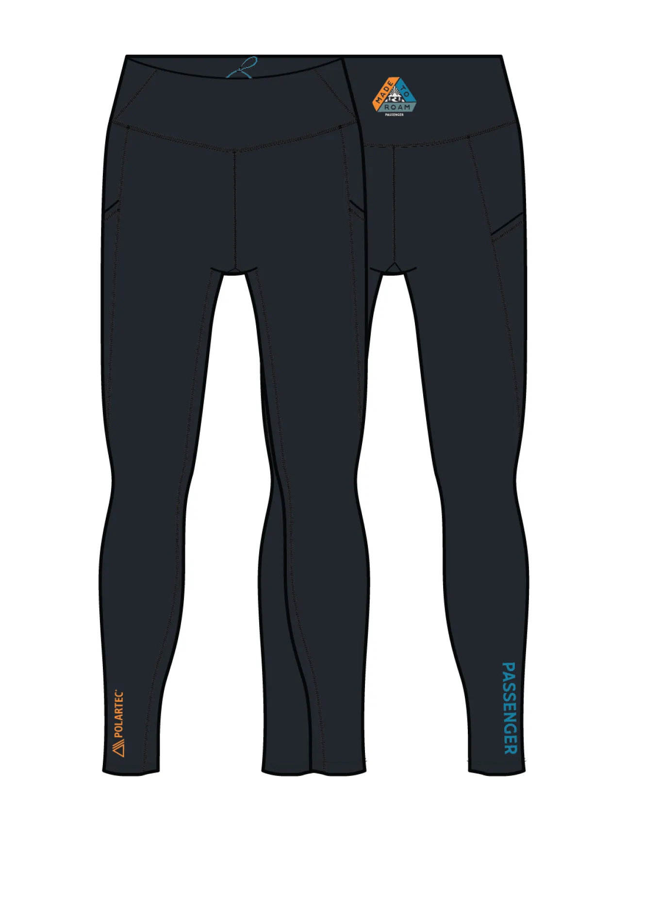 Wintergreen Recycelte Polartec® Leggings - Schwarz