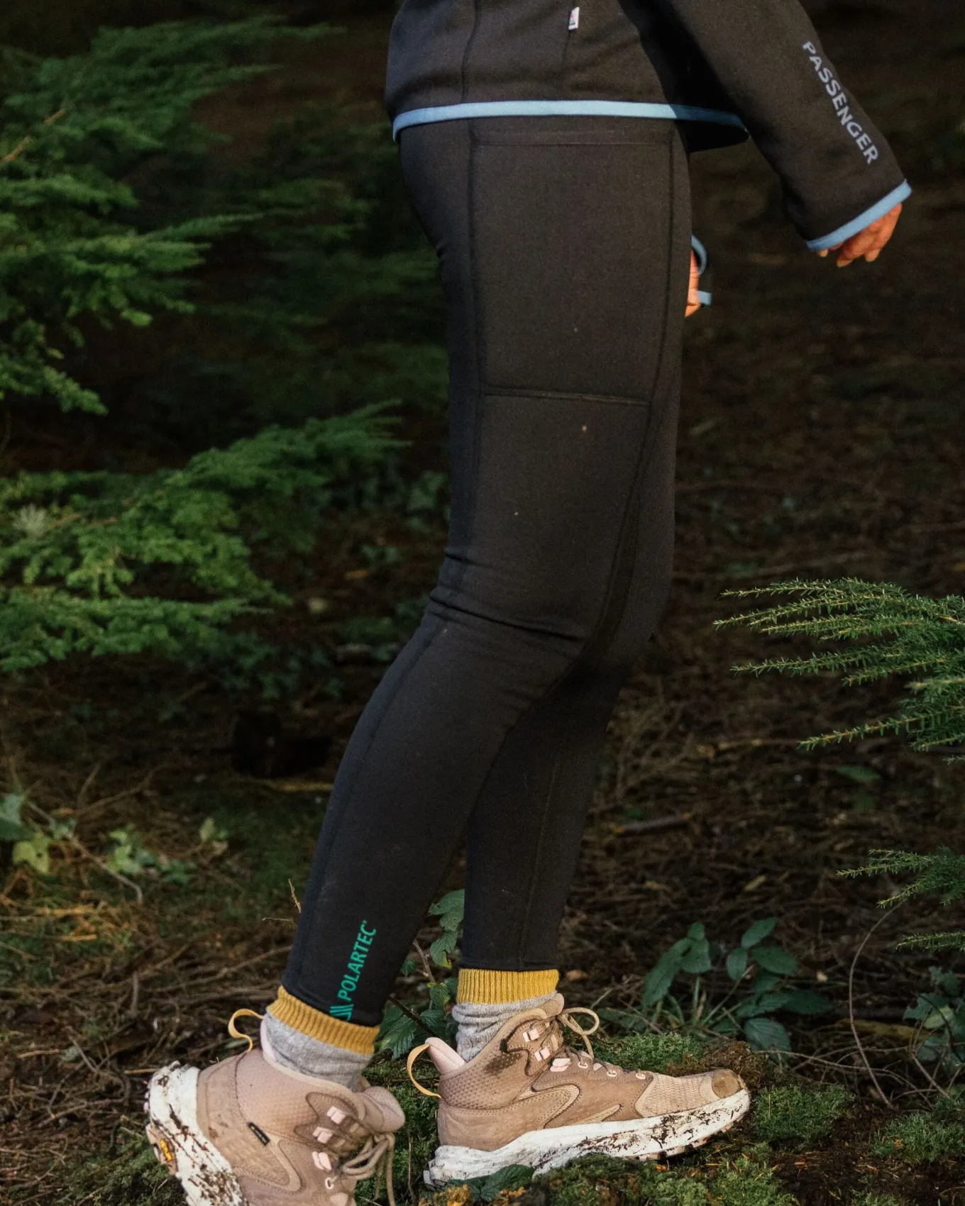 Wintergreen Recycelte Polartec® Leggings - Schwarz