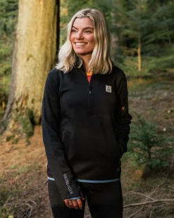 Wintergreen Recycelter Polartec® Fleece-Pullover - Schwarz
