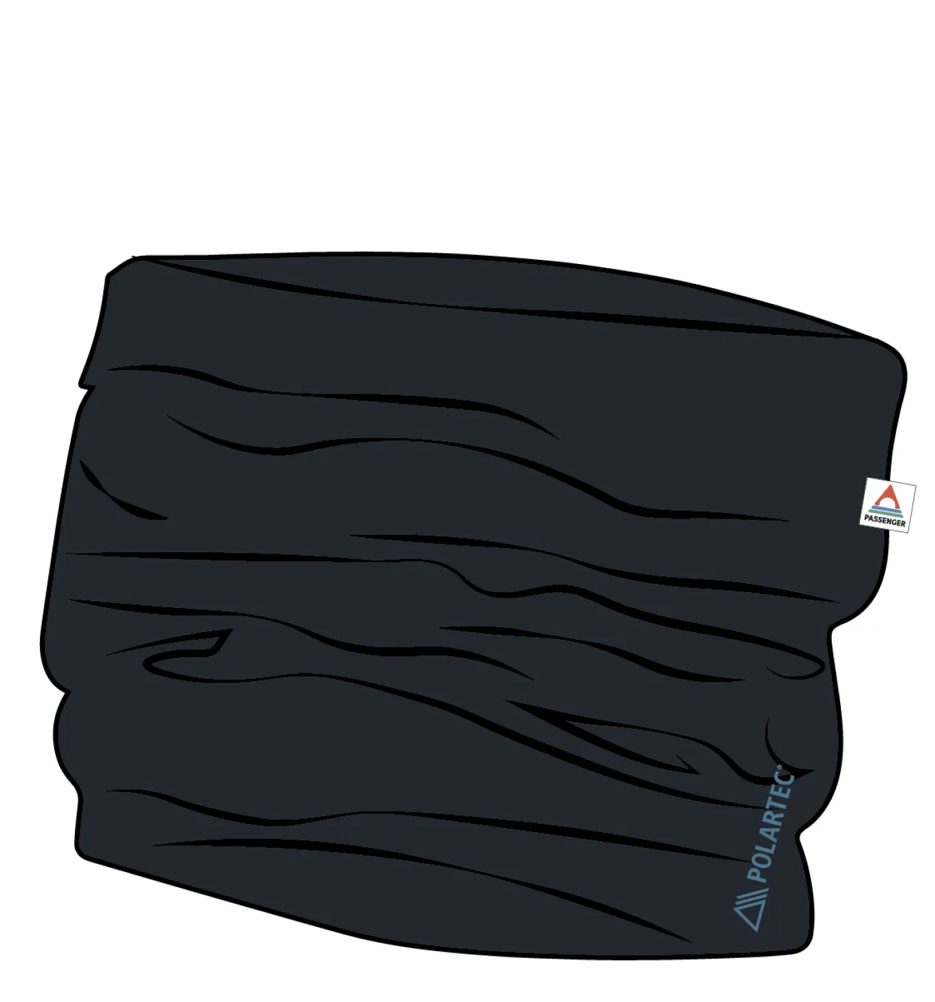Wintergreen Recycelter Polartec® Thermo-Nackenwärmer - Schwarz
