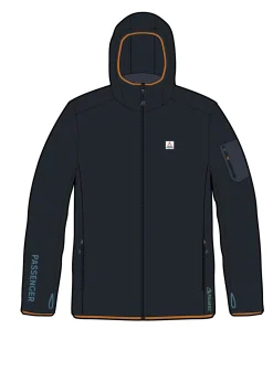 Wintergreen Recycelter Polartec® Fleece-Hoodie - Schwarz