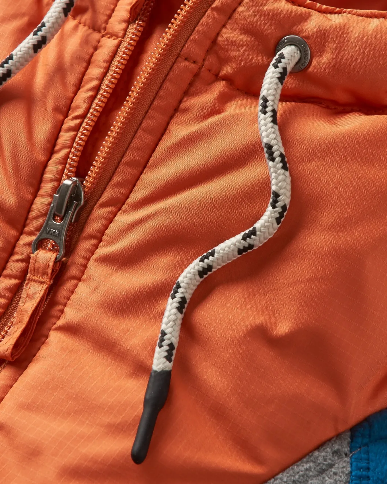 Woodland Kapuzenpullover mit 1/2 Reißverschluss aus recyceltem Polarfleece - Graumeliert / Gezeitenblau