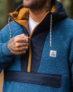 Woodland Recyceltes Polar-gefüttertes Sherpa-Fleece - Blauer Stahl