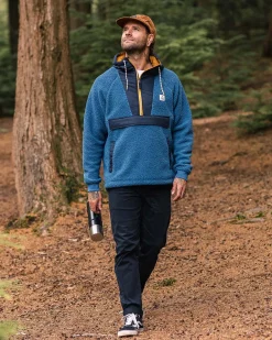 Woodland Recyceltes Polar-gefüttertes Sherpa-Fleece - Blauer Stahl