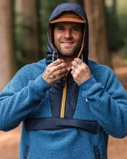 Woodland Recyceltes Polar-gefüttertes Sherpa-Fleece - Blauer Stahl