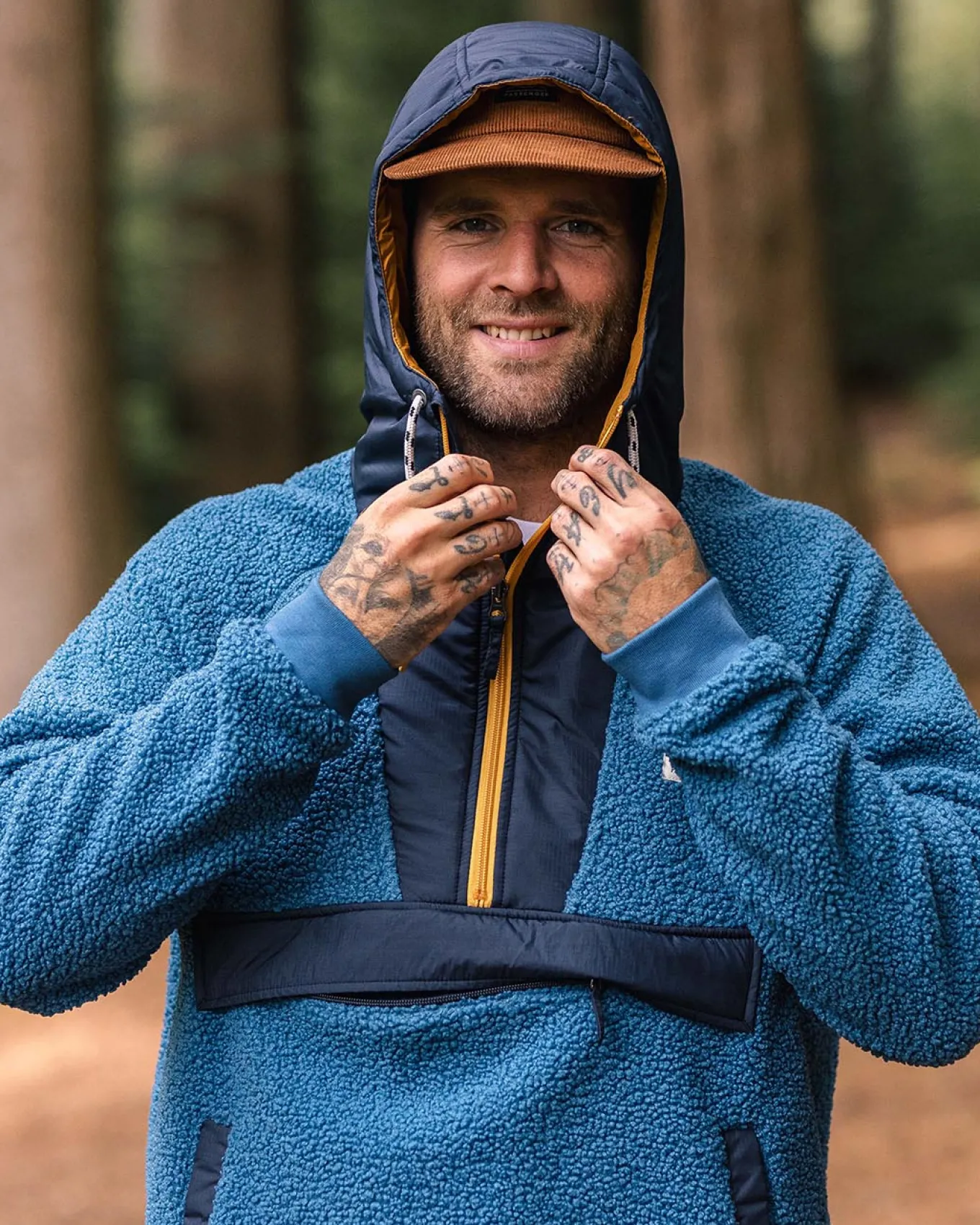 Woodland Recyceltes Polar-gefüttertes Sherpa-Fleece - Blauer Stahl