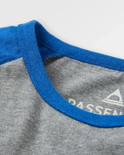 Yuca Bio-Baumwolle Langarmshirt - Azurblauer Mergel