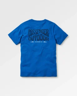 Yuca Bio-Baumwoll-T-Shirt - Azurblauer Mergel