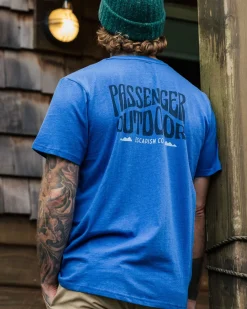 Yuca Bio-Baumwoll-T-Shirt - Azurblauer Mergel