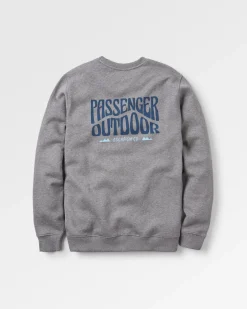 Yuca Recyceltes Baumwoll-Sweatshirt - Dunkelgrau meliert