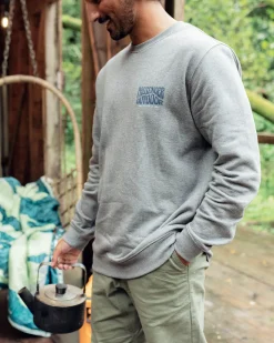 Yuca Recyceltes Baumwoll-Sweatshirt - Dunkelgrau meliert