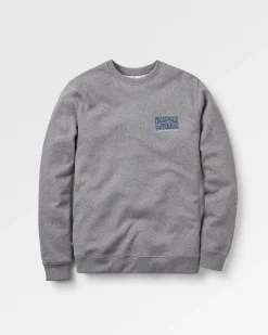 Yuca Recyceltes Baumwoll-Sweatshirt - Dunkelgrau meliert