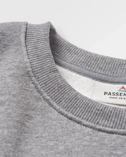 Yuca Recyceltes Baumwoll-Sweatshirt - Dunkelgrau meliert